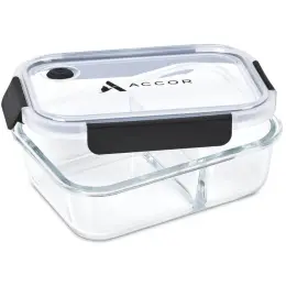 Serendipio Fairford Glass Lunch Box Branded Open Image